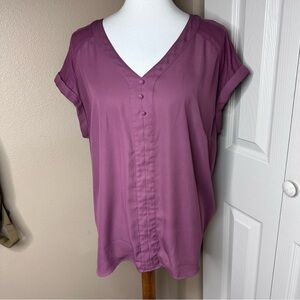 Elegant Plum V-Neck Blouse ❄️